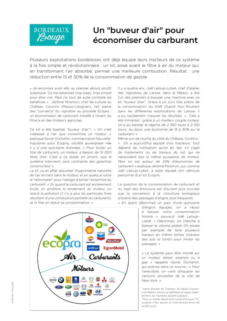 ecopra - CIVB - Bordeau rouge